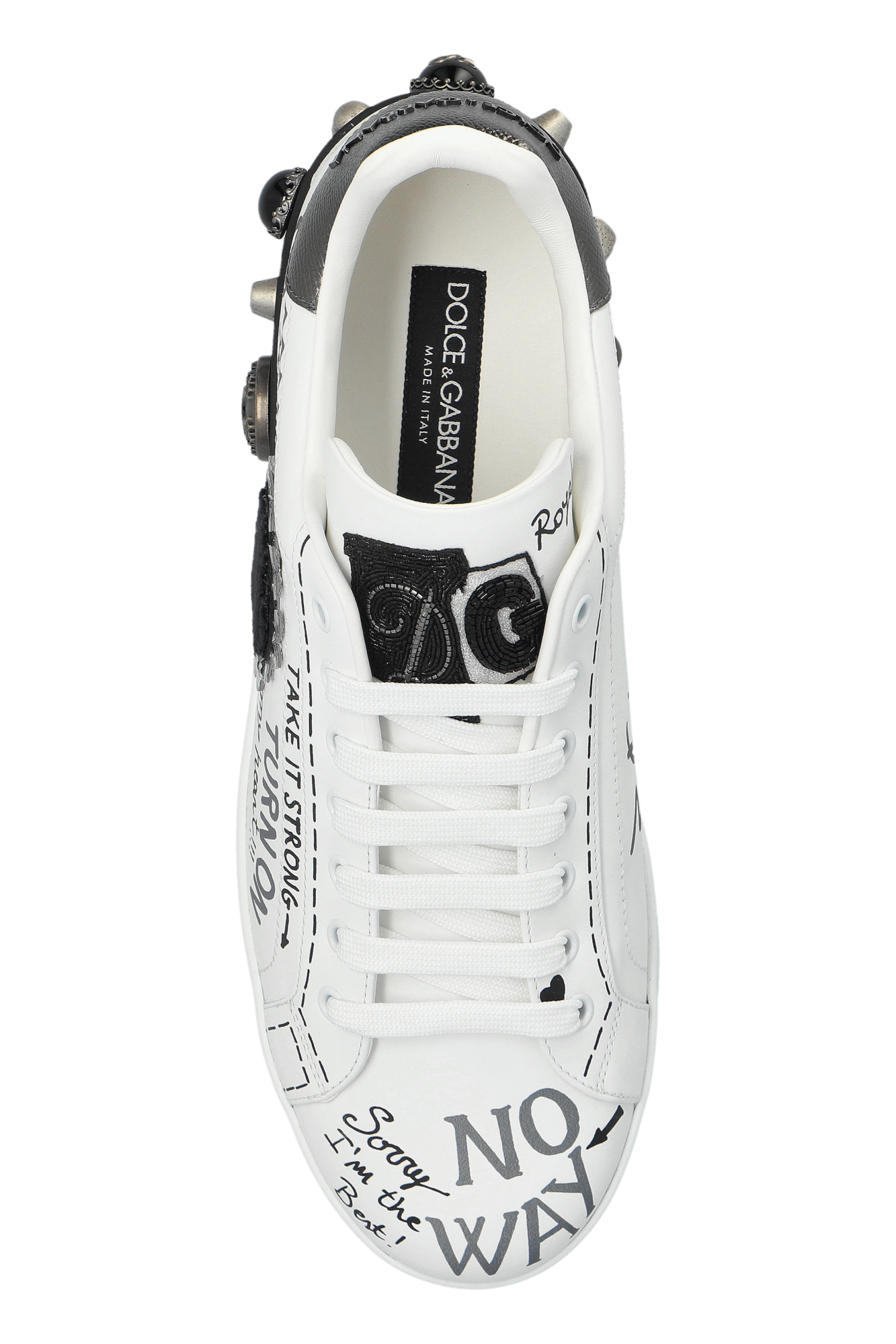 Dolce & Gabbana 'Portofino' sneakers with appliqués | Men's